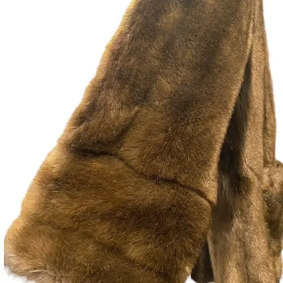 ✨TRENDING✨ Vintage Diamonte Tissavel Faux Fur Coat Made in France Women's L - Picture 6 of 9